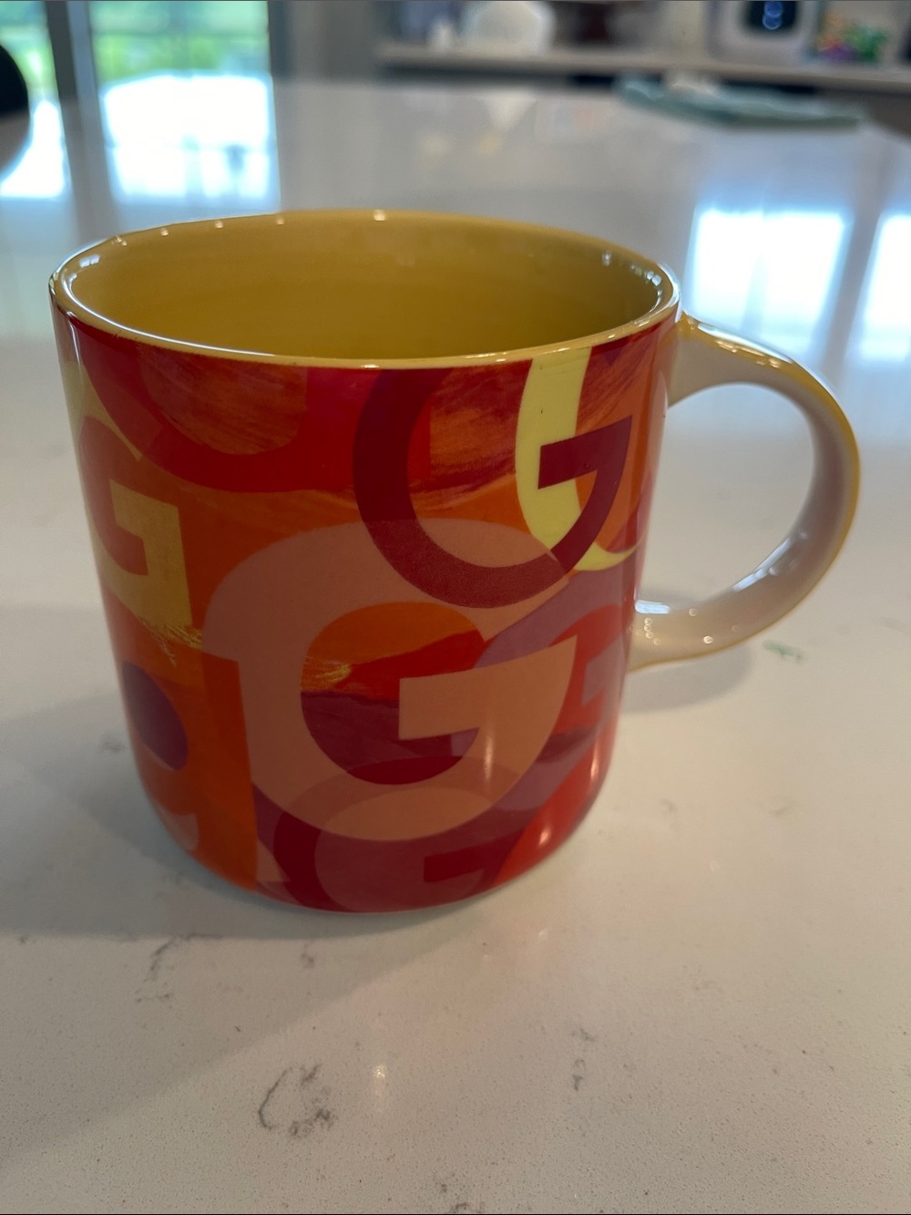 Anthropologie Lottie Monogram “G” 14 oz Mug